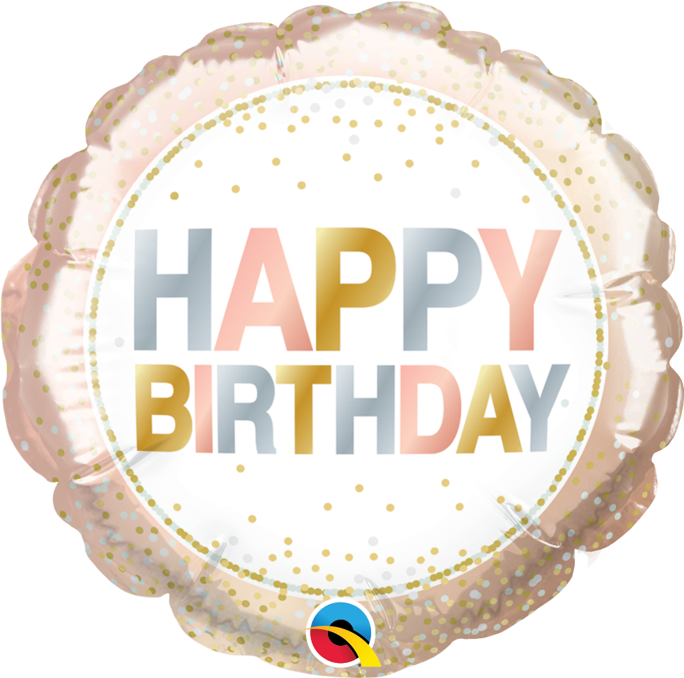 Round Birthday Metallic Dots Balloon (Air-filled) - 4 Inches